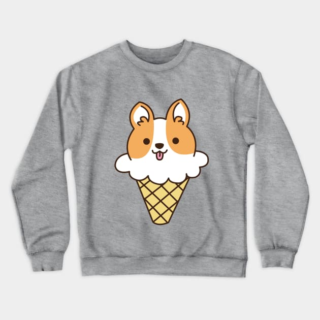 Ice Cream Corgi Crewneck Sweatshirt by mintcorner